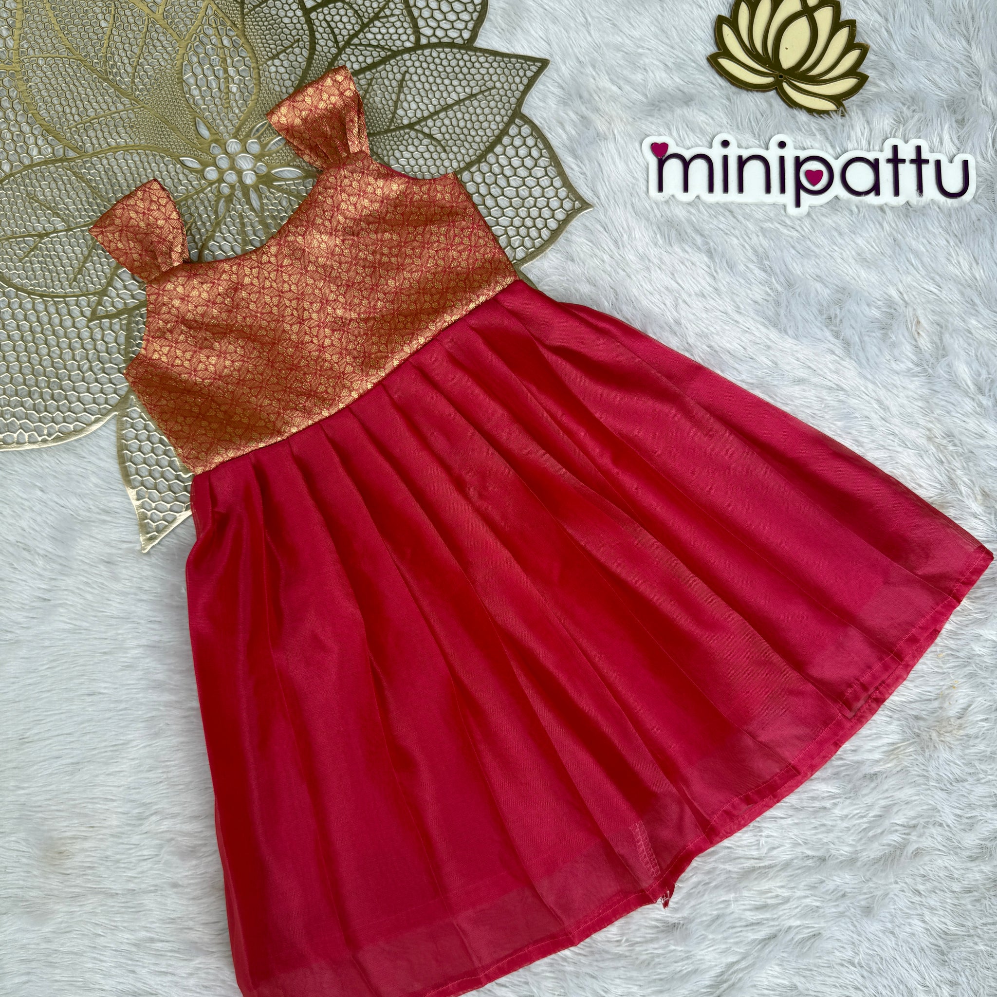 Anvika - Rani Pink Frock Minipattu