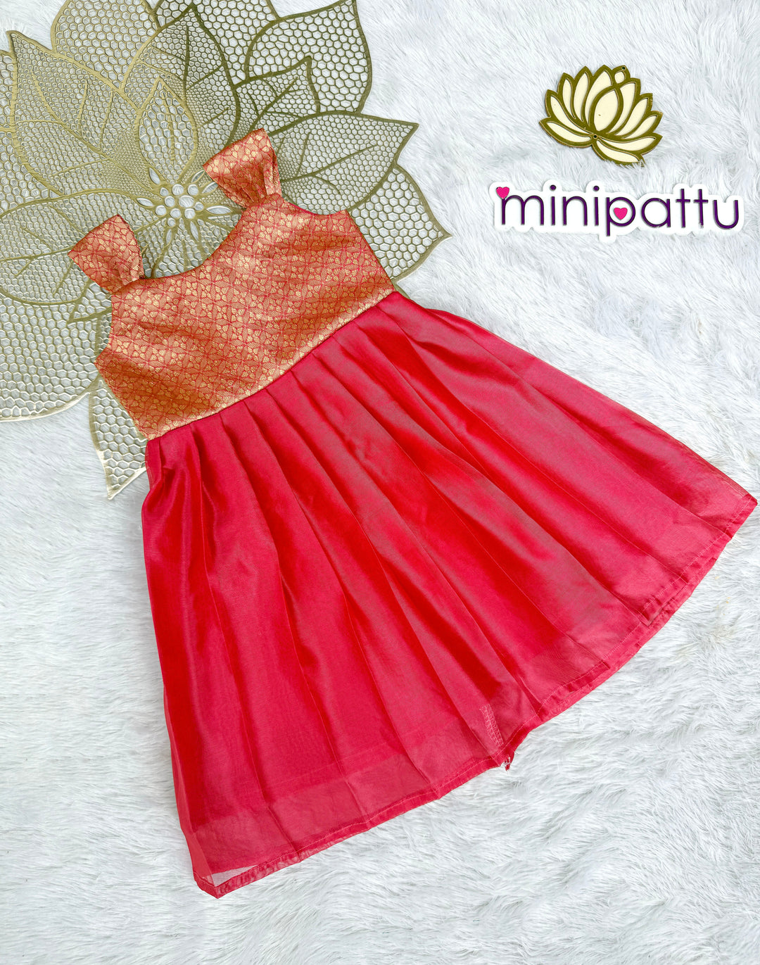 Anvika - Rani Pink Frock Minipattu