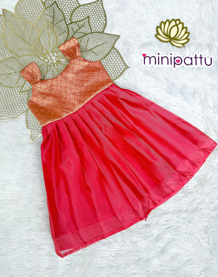 Anvika - Rani Pink Frock Minipattu