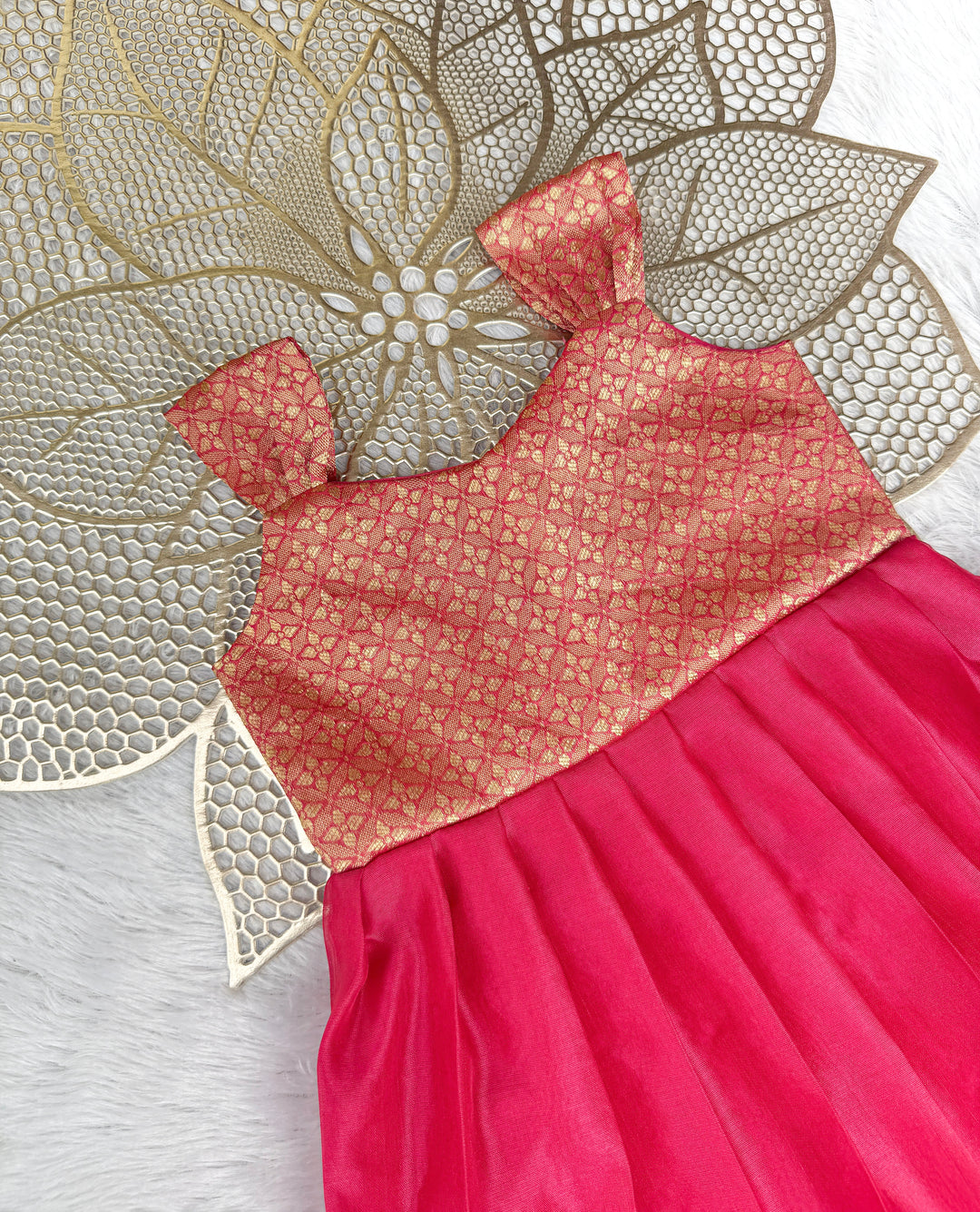 Anvika - Rani Pink Frock Minipattu