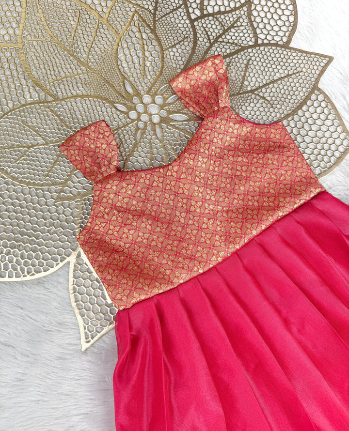 Anvika - Rani Pink Frock Minipattu