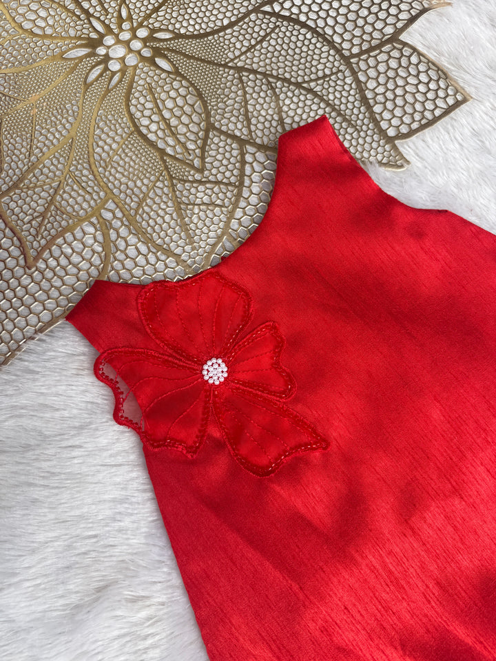 Jingle - Red Aline Frock Minipattu