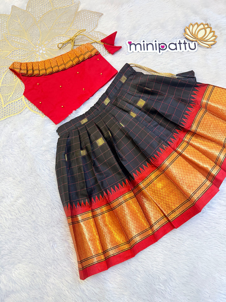 NB Yamuna Red Black Minipattu