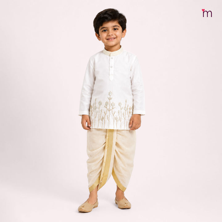 Arya - Halfwhite Kurta & Dhoti set