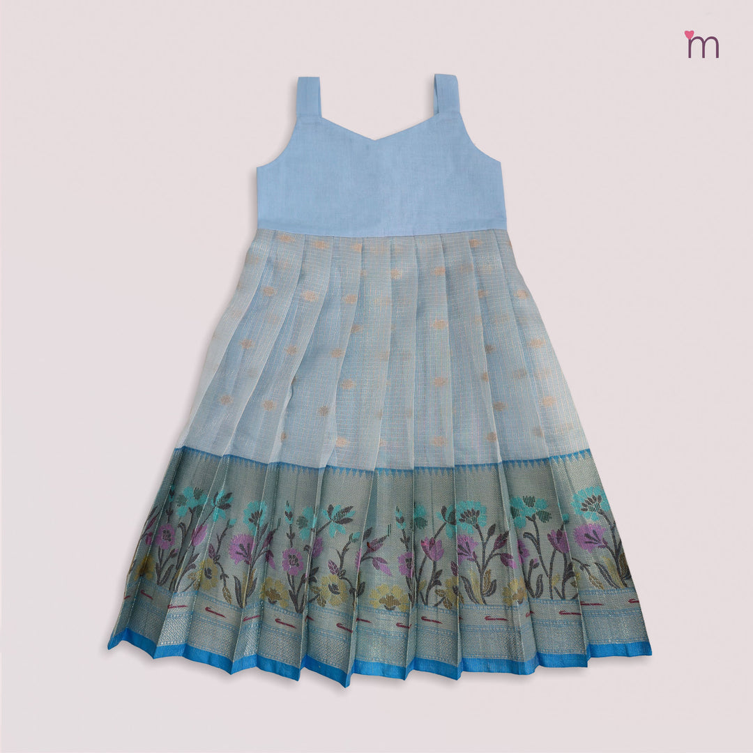Varnika - Magenta Blue Pattu Pavadai Minipattu