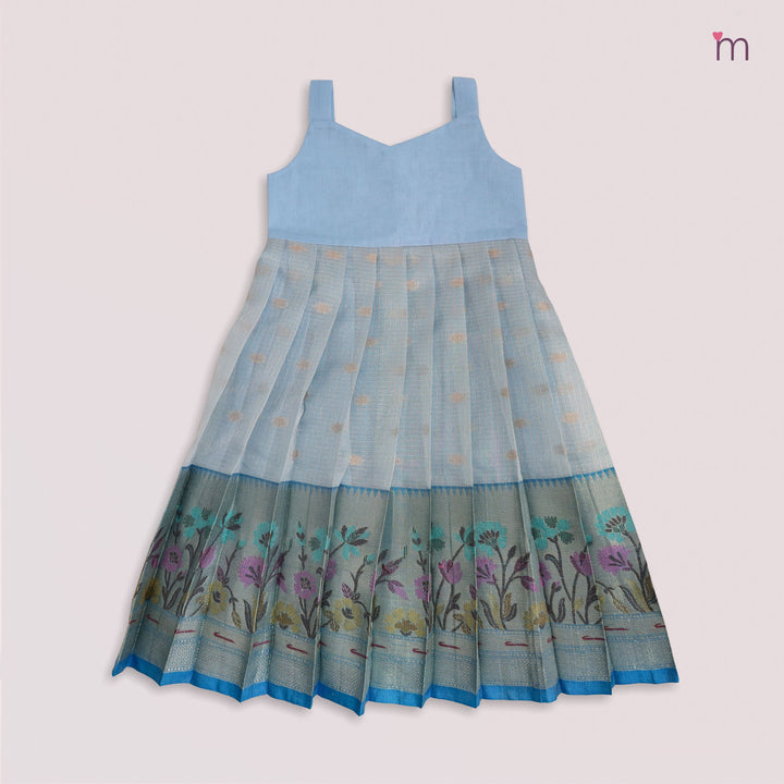 Varnika - Magenta Blue Pattu Pavadai Minipattu