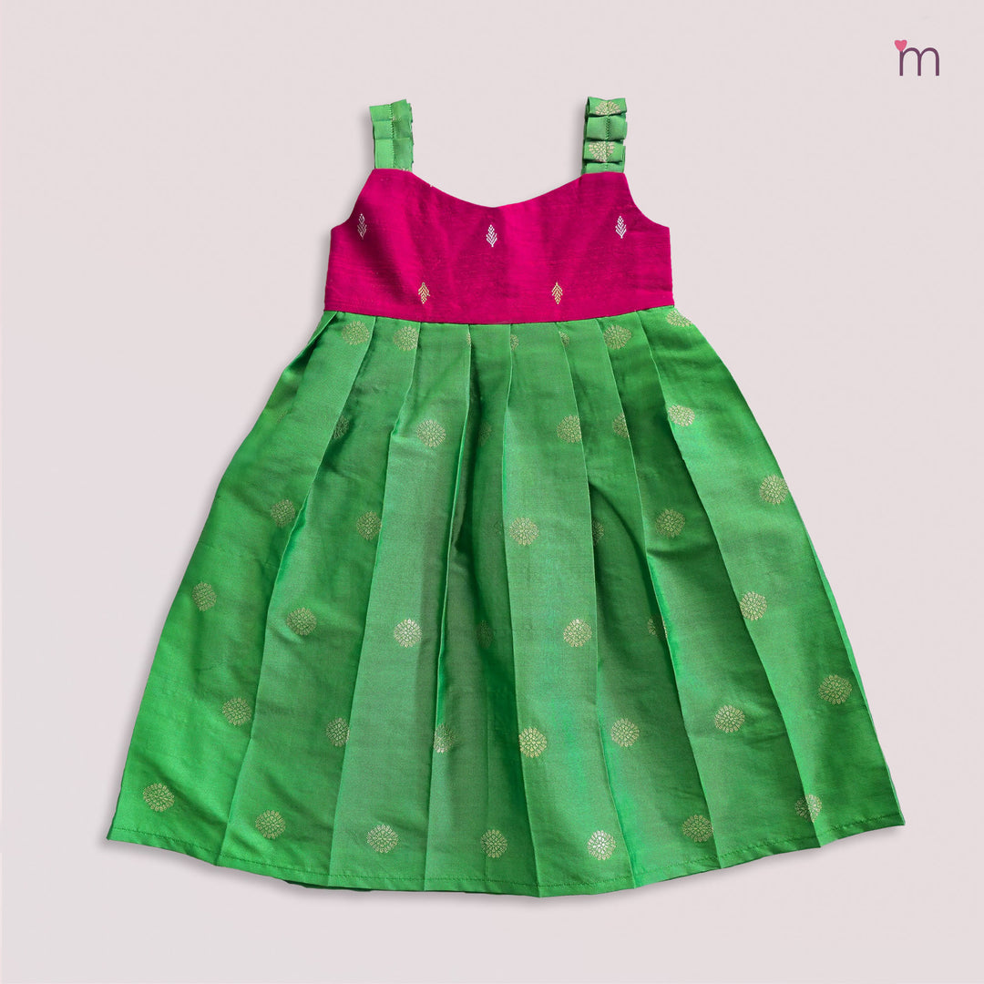 Anika - Pink Green Minipattu
