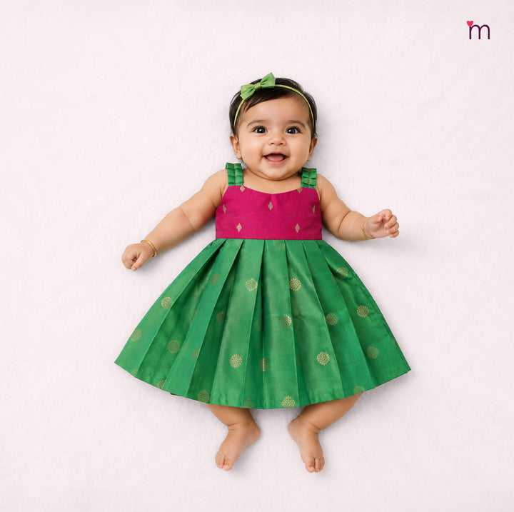 Anika - Pink Green Minipattu