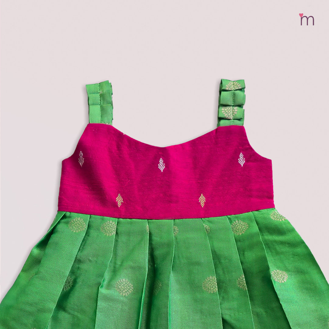 Anika - Pink Green Minipattu