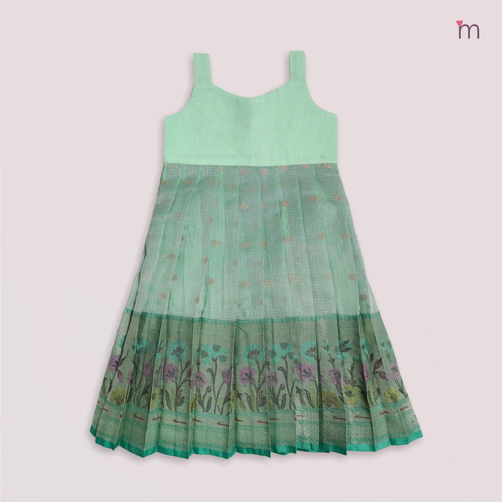 Vihana - Pink Green Pattu Pavadai Minipattu