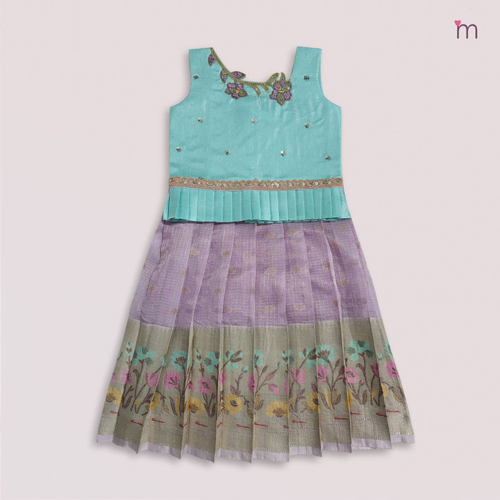 Vihana - Blue Lavender Pattu Pavadai Minipattu