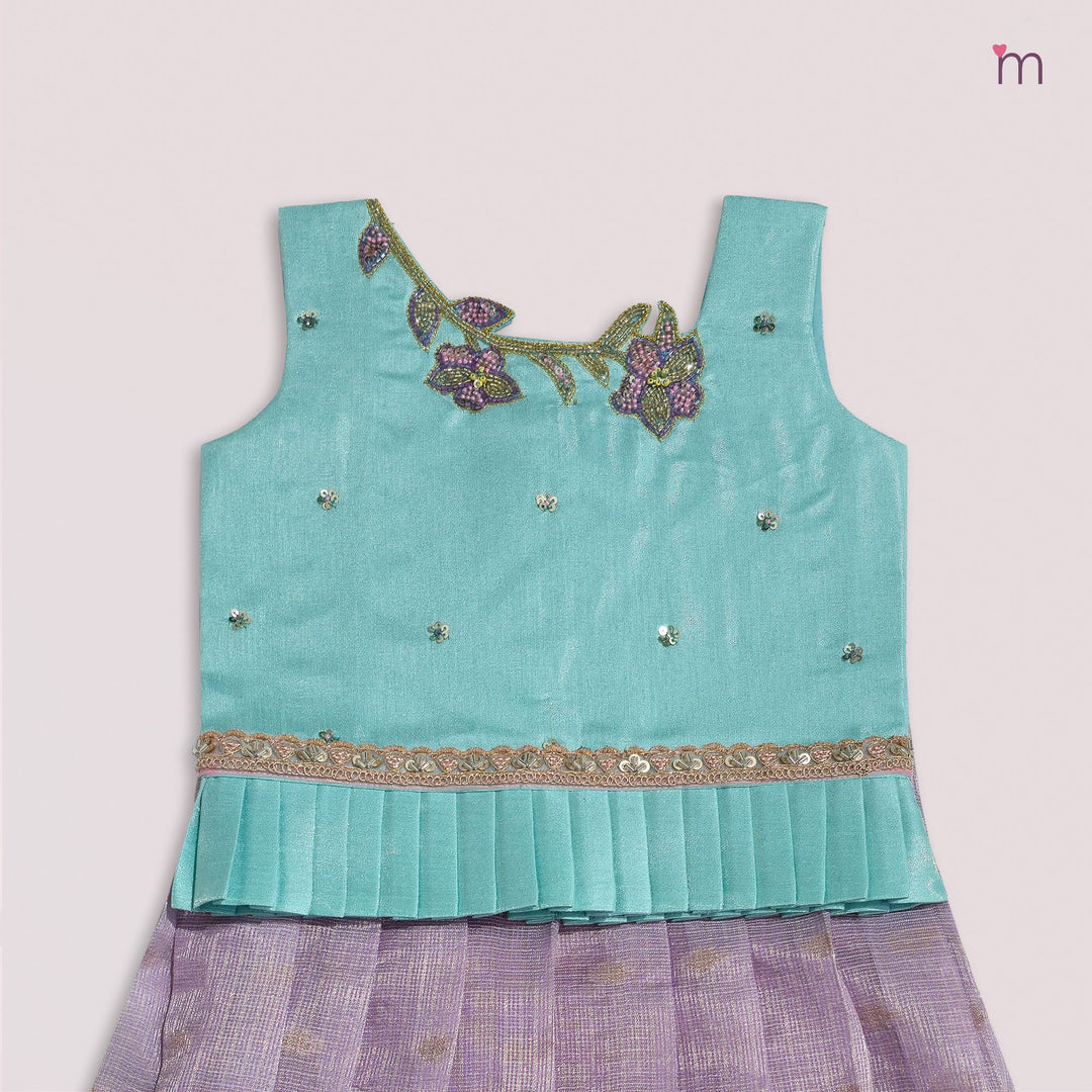 Vihana - Blue Lavender Pattu Pavadai Minipattu