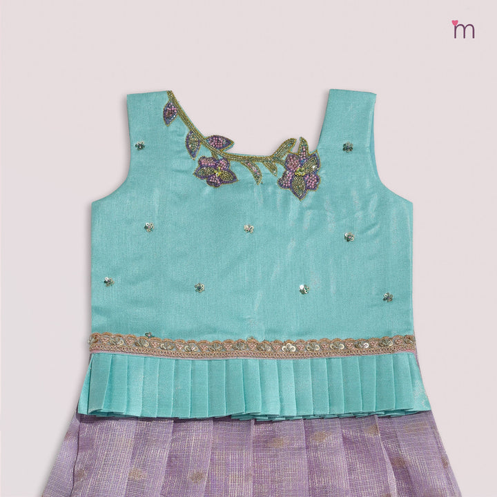 Vihana - Blue Lavender Pattu Pavadai Minipattu