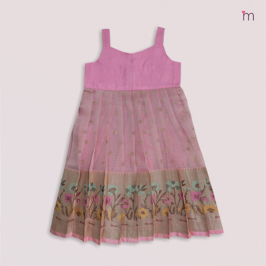 Vihana - Green Pink Pattu Pavadai Minipattu