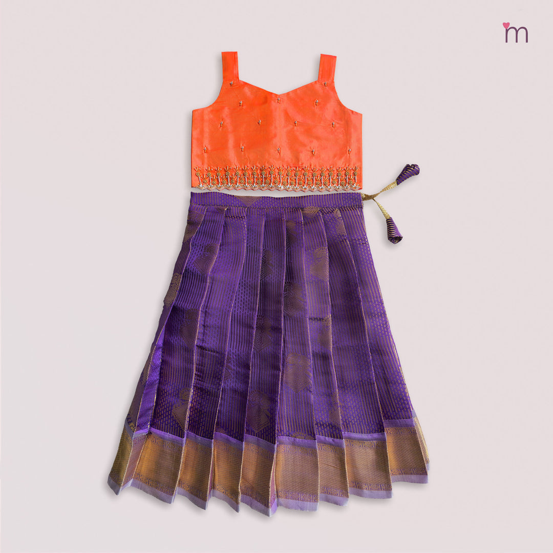 Nila - Orange Violet Minipattu