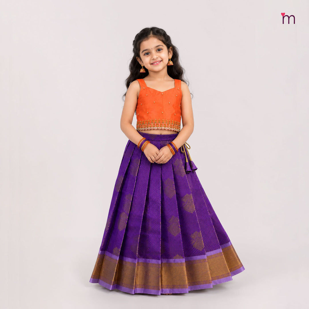 Nila - Orange Violet Minipattu