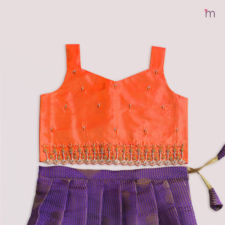 Nila - Orange Violet Minipattu