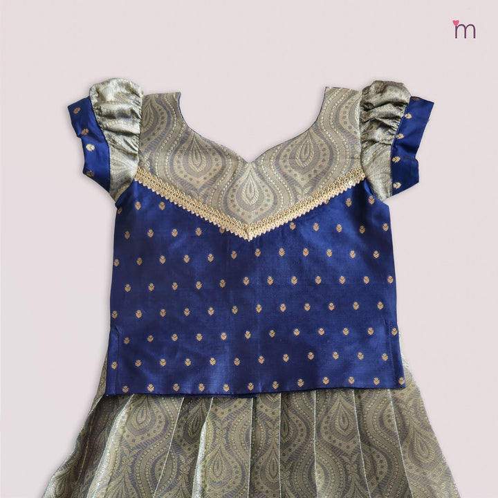 Kalyani - Blue Pattu Pavadai Minipattu