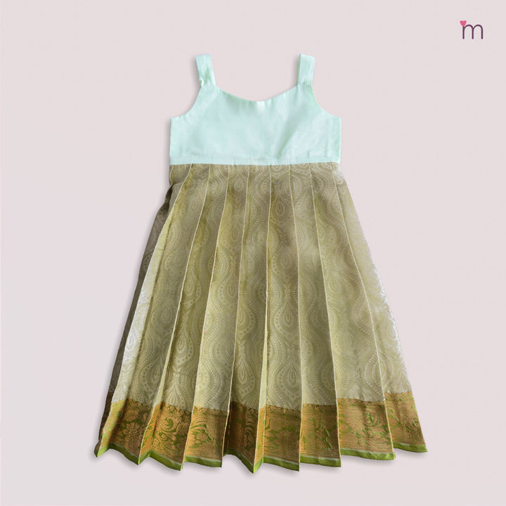 Kalyani - Leaf Green Pattu Pavadai Minipattu