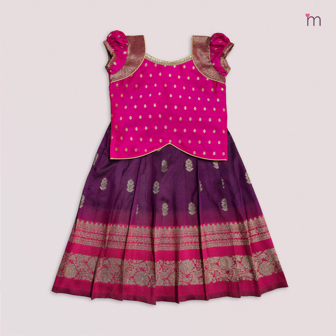 Apoorva - Purple Pink Pattu Pavadai Minipattu