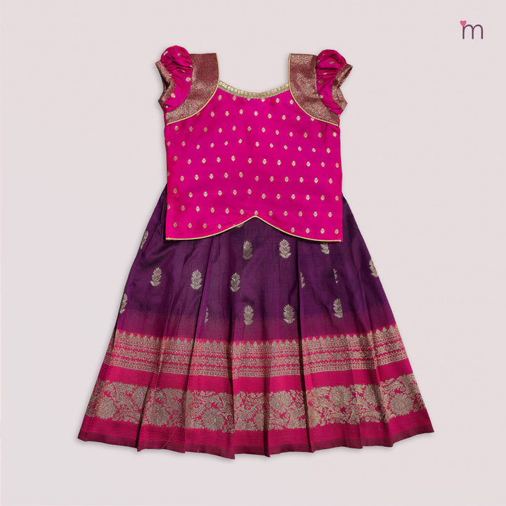 Apoorva - Purple Pink Pattu Pavadai Minipattu