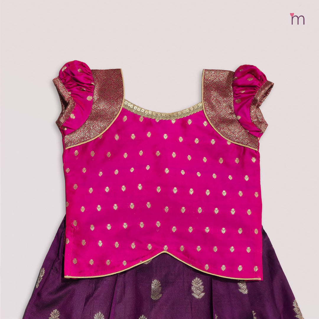 Apoorva - Purple Pink Pattu Pavadai Minipattu