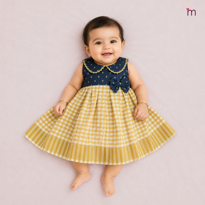 Manasa - Blue Checks Tissue Minipattu