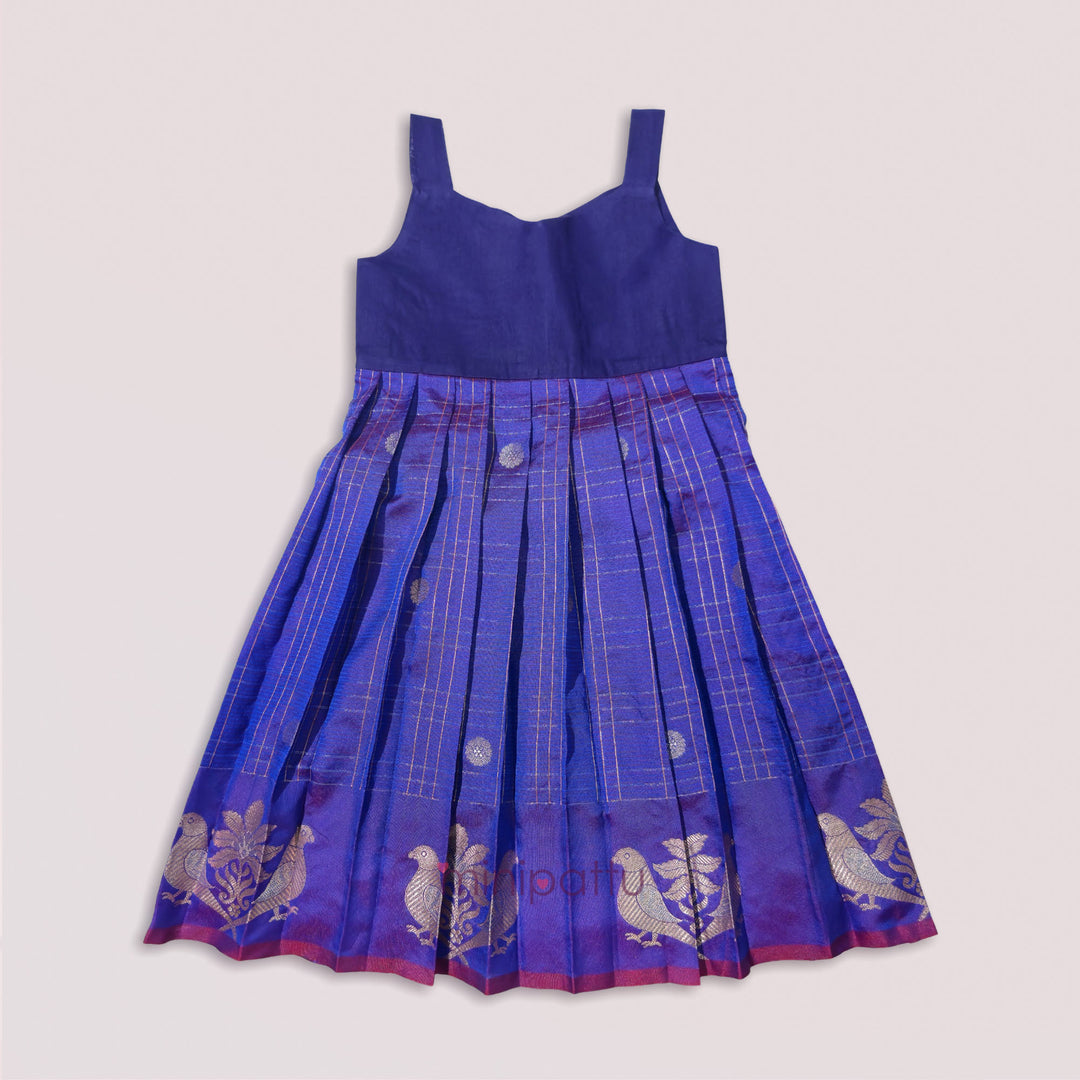 Sukriti - Violet Orange Pattu Pavadai Minipattu