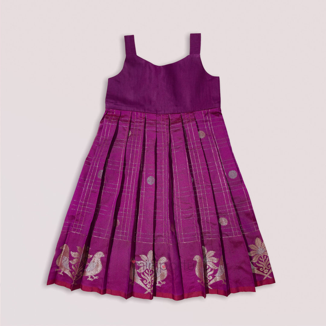 Sukriti - Purple Turquoise Pattu Pavadai Minipattu