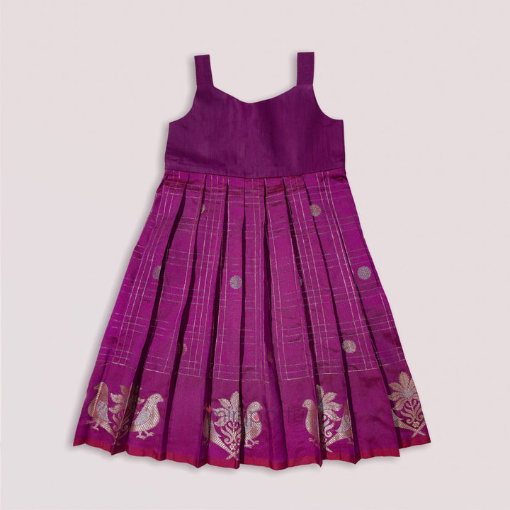 Sukriti - Purple Turquoise Pattu Pavadai Minipattu