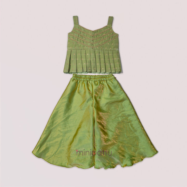 Vritika - Pista Green Designer Palazzo Minipattu