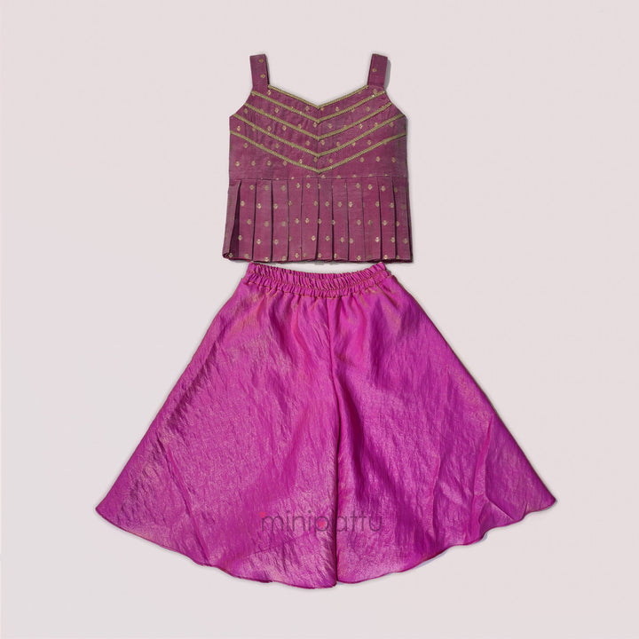 Vritika - Magenta Pink Designer Palazzo Minipattu