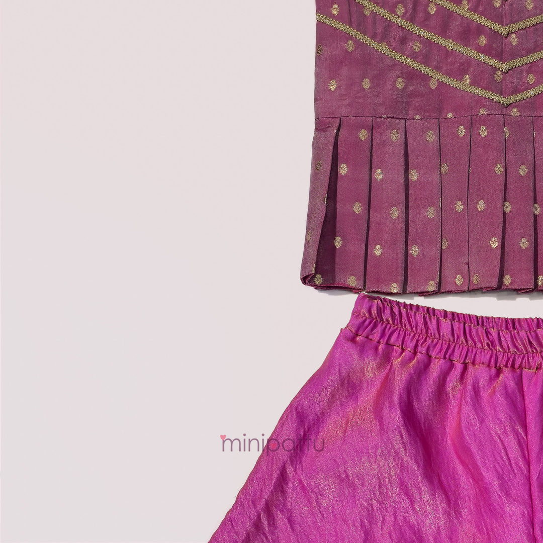 Vritika - Magenta Pink Designer Palazzo Minipattu