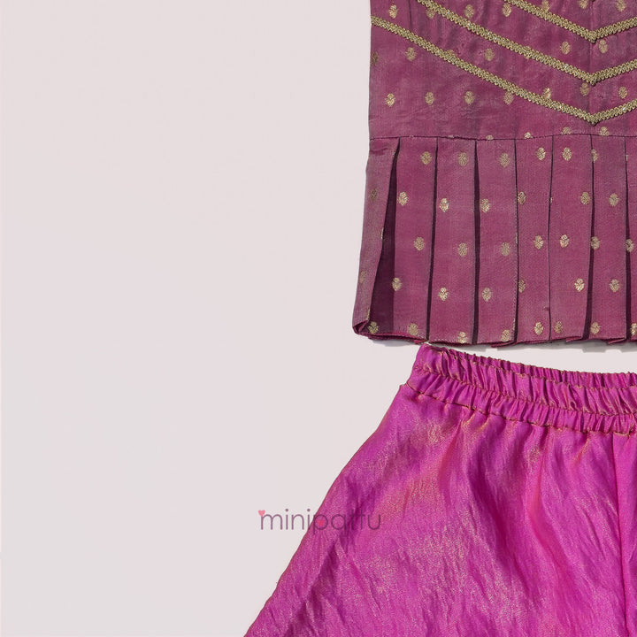 Vritika - Magenta Pink Designer Palazzo Minipattu