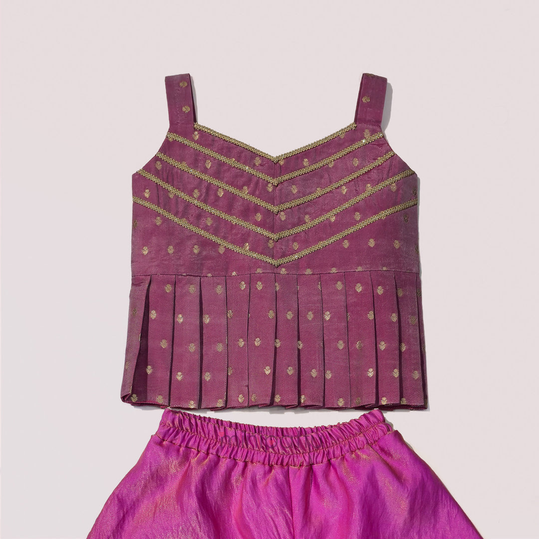 Vritika - Magenta Pink Designer Palazzo Minipattu
