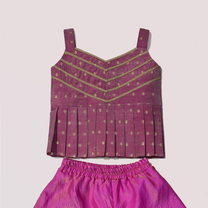 Vritika - Magenta Pink Designer Palazzo Minipattu