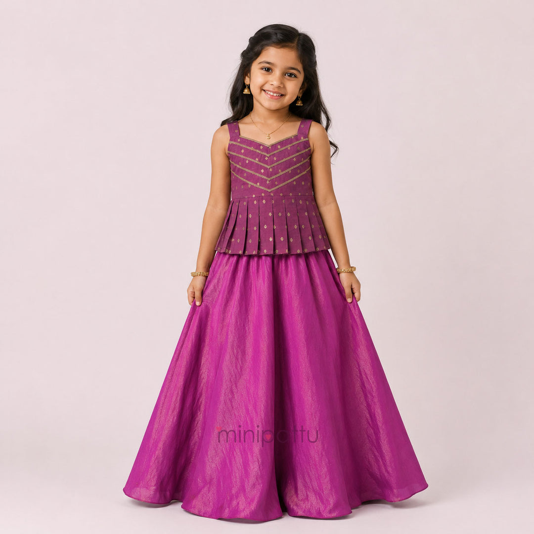 Vritika - Magenta Pink Designer Palazzo Minipattu