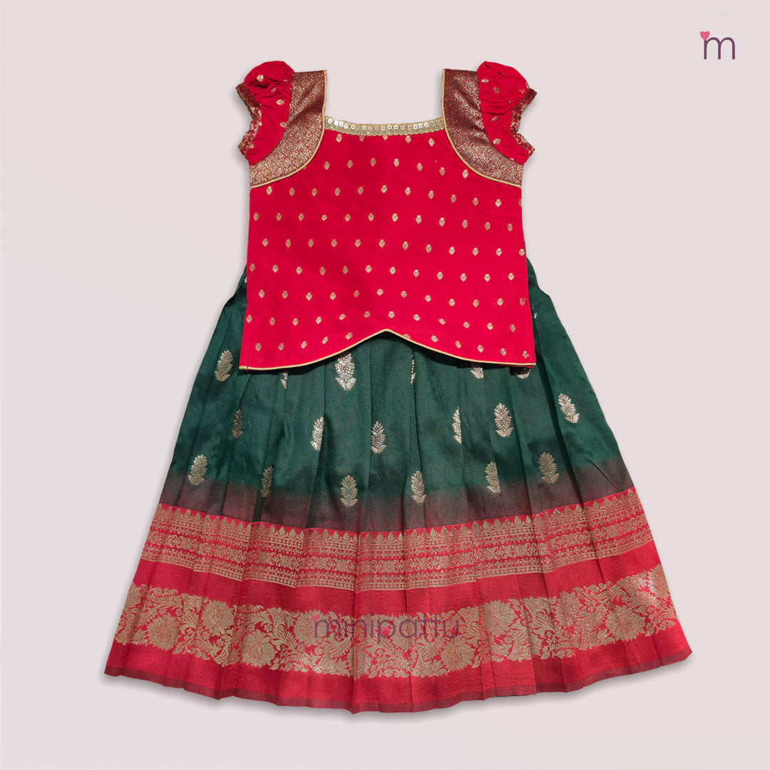 Apoorva - Red Pattu Pavadai Minipattu