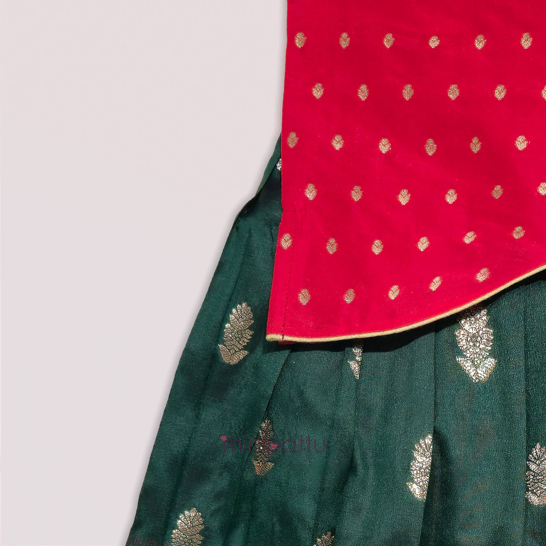 Apoorva - Red Pattu Pavadai Minipattu