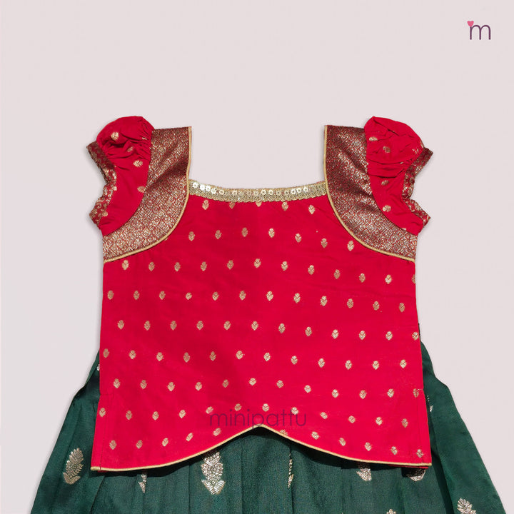 Apoorva - Red Pattu Pavadai Minipattu