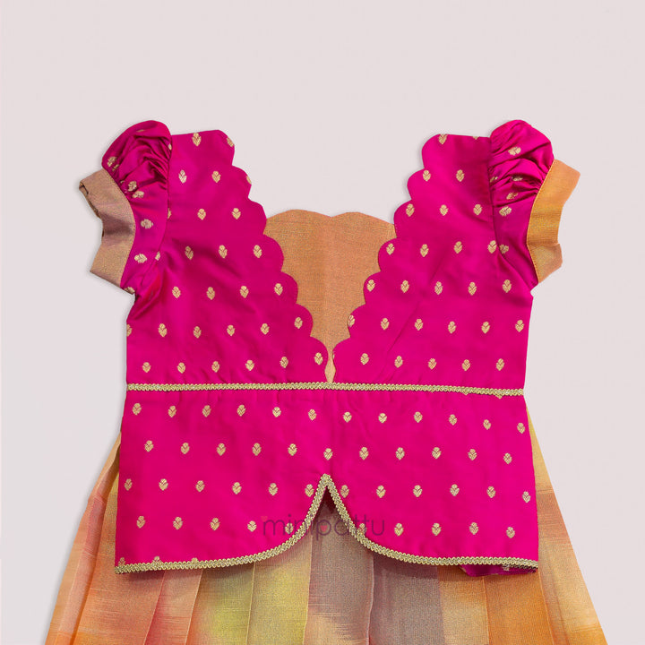Varshini - Pink Tie-Dye Designer Minipattu