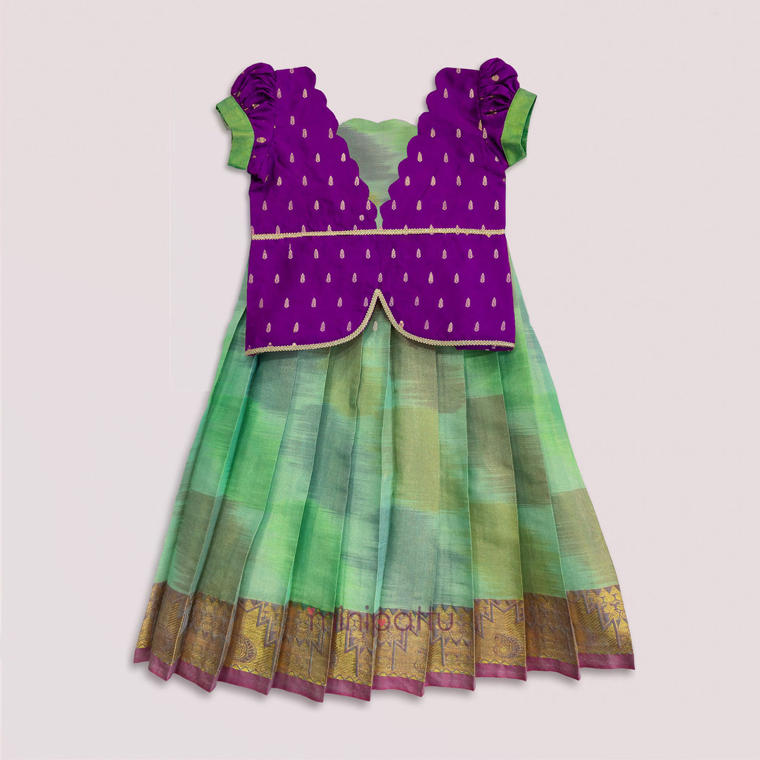 Varshini- Purple Tie-Dye Designer Minipattu