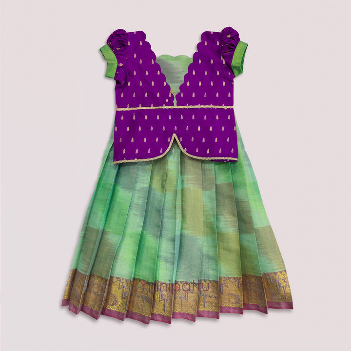 Varshini- Purple Tie-Dye Designer Minipattu