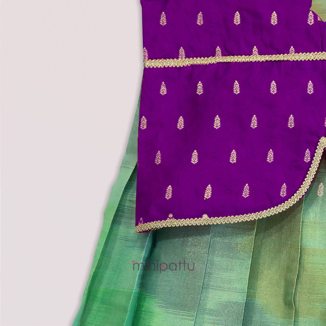 Varshini- Purple Tie-Dye Designer Minipattu