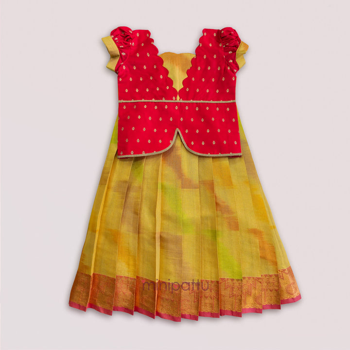 Varshini - Red Tie-Dye Designer Minipattu