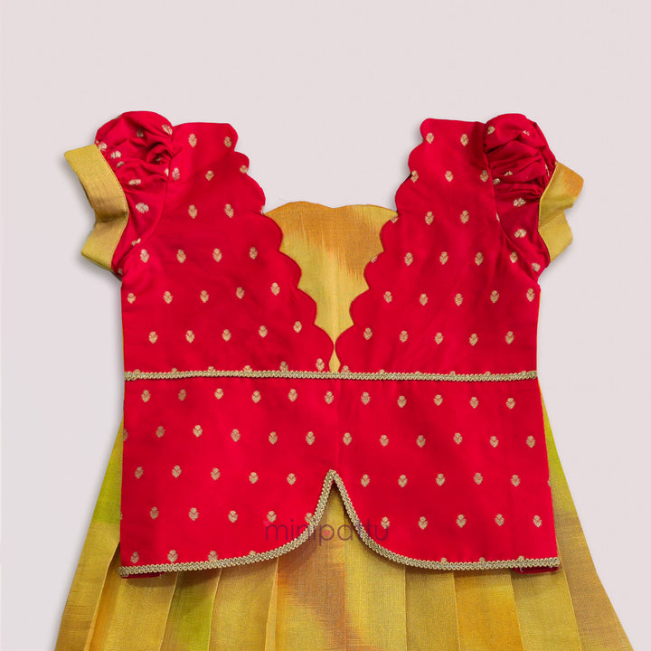 Varshini - Red Tie-Dye Designer Minipattu