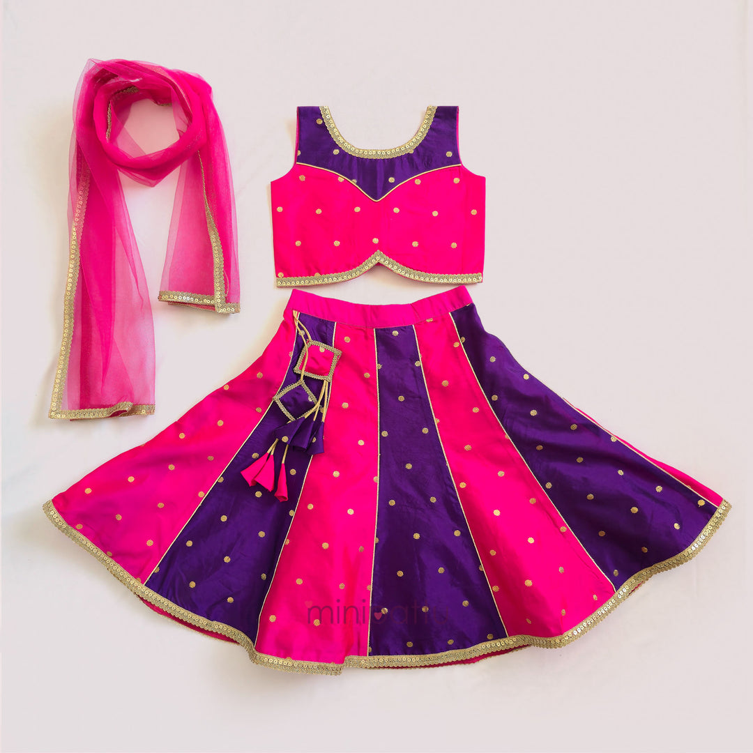 Priyal - Pink Violet Designer Minipattu