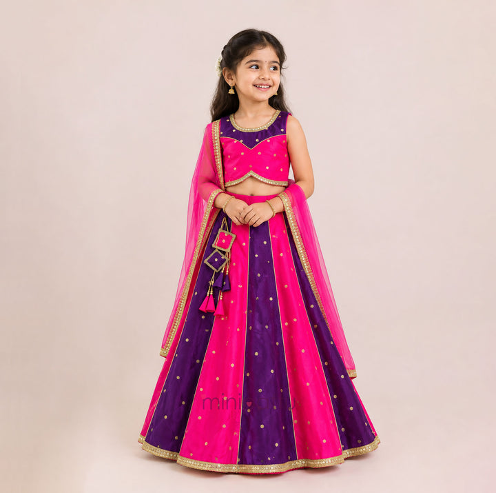 Priyal - Pink Violet Designer Minipattu