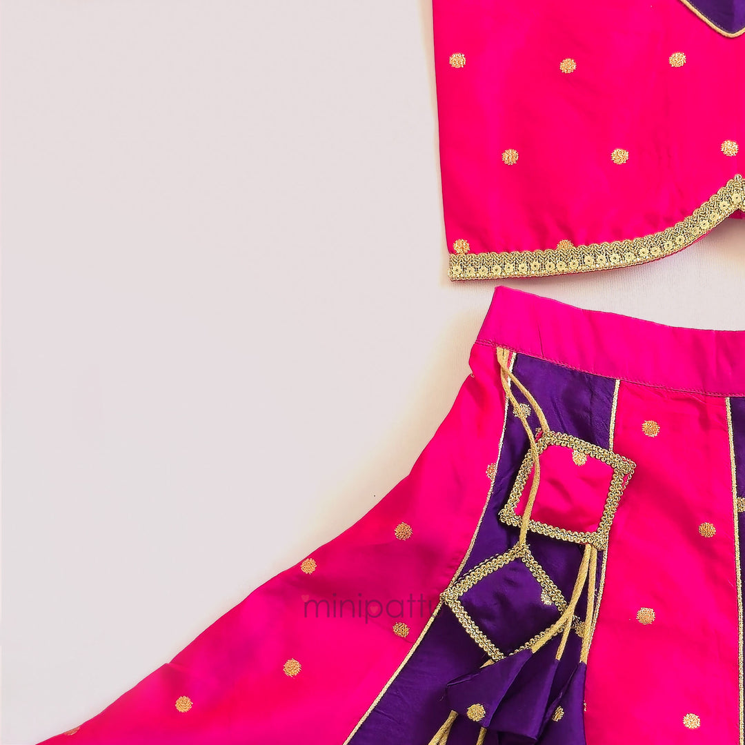 Priyal - Pink Violet Designer Minipattu