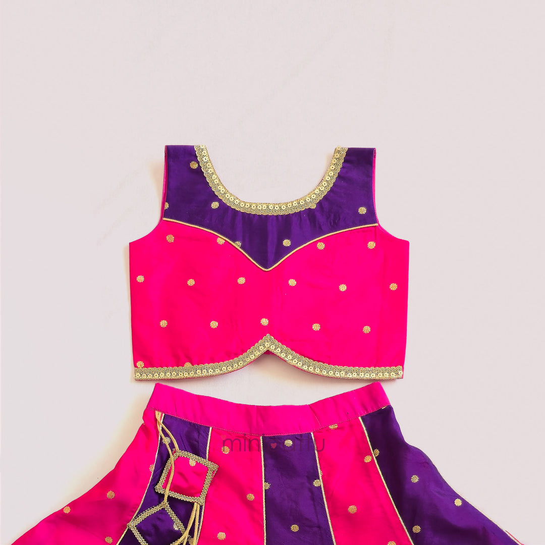 Priyal - Pink Violet Designer Minipattu